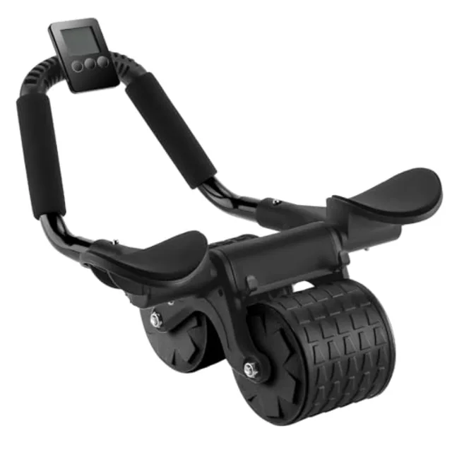 Elbow Support Automatic Rebound Abdominal Wheel Ab Roller for Abdominal Exercise Machine Abs Workout Equipment Dolly Core Stren