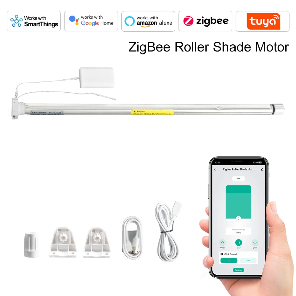 Tuya Zigbeee สมาร์ทมอเตอร์ Roller Blind มอเตอร์ 17 มม.25 มม.28 มม.Tubular Smart Life App Alexa เสียงสมาร์ท home Automation 1