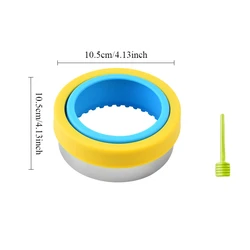 Kids' Sandwich Cutter and Sealer Set - Fun Shapes (Round yellow)