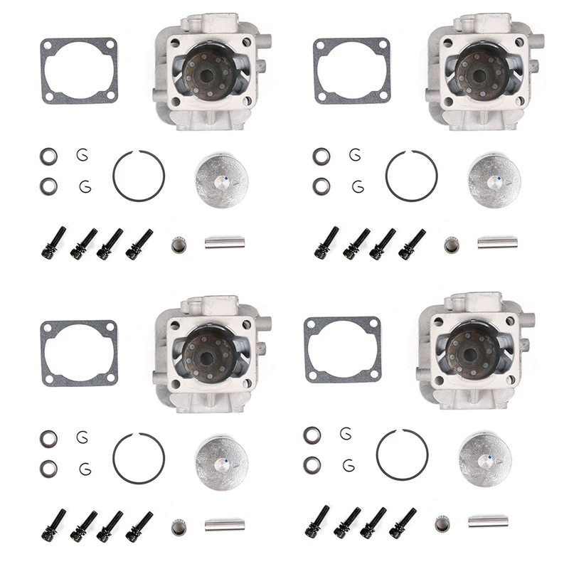 【Hot Cake】4X 29CC 4 Hole Cylinder Set Fit For Zenoah CY Rovan TSRC XJM Engine For 1/5 HPI Rovan Kingmotor Baja Losi FG Goped
