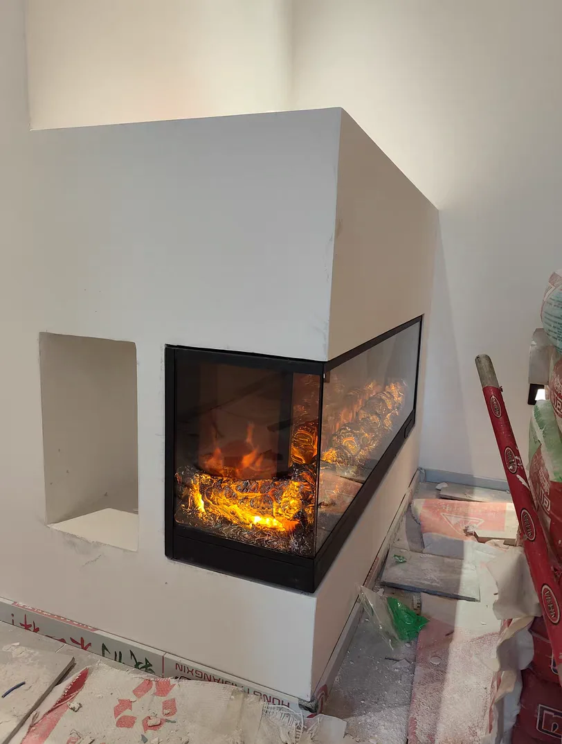 European style fireplace living room decoration electric fireplace wall embedded corner YX130TB