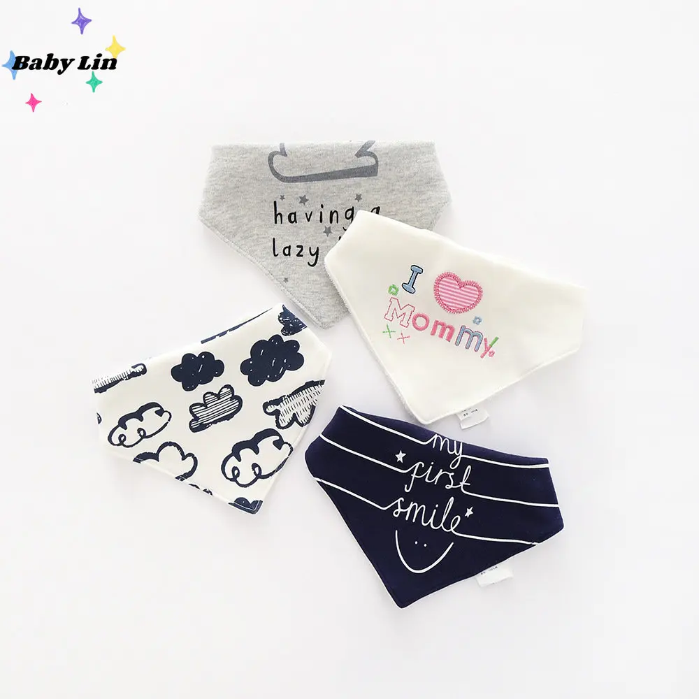 

2023 New Baby Bibs Cotton Bibs Cartoon Print Saliva Towel Baby Boys Girls Bibs Newborn Feeding Bibs Unisex Cute Bandana Bibs 1pc
