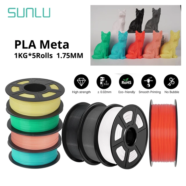 Stallu-Filament PLA Meta 3D, Sans Bulle, Inodore, Haute Idité Française,  Meilleure pour une Impression Rapide