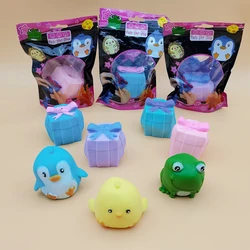 Boîte à cadeaux à rabat pour enfants et adultes, jouets Anti Stress, dinosaure, animal de compagnie, décompression, pincement de pingouin, Anti Stress en Silicone 
