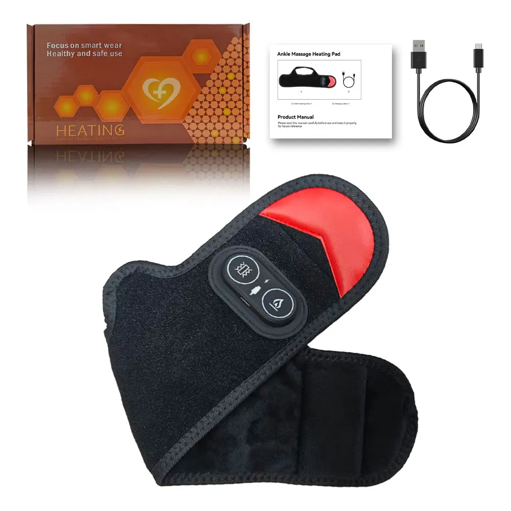 Vibration Foot Massage Steamer Quick Heating Red Light Care Feet Support Wrap Pad Massager Thermal Joint Fatigue Relief Machine