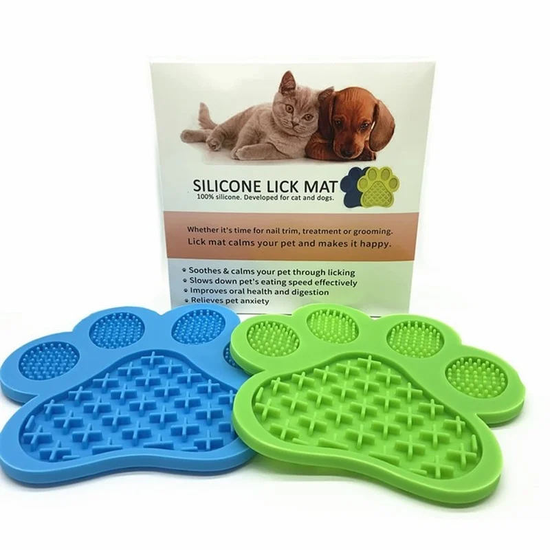 Silicone Pet Dog Feeding Mat Dogs Lick Pad Feeder Food Licking