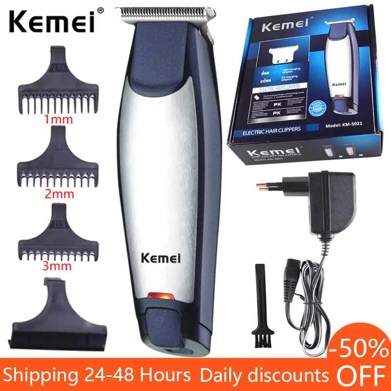 

Kemei Hair Trimmer Electric Beard Trimmer For Men Cordless Hair Clipper Hair Cutter Machine Haircut Clipper Grooming Kit KM-5021