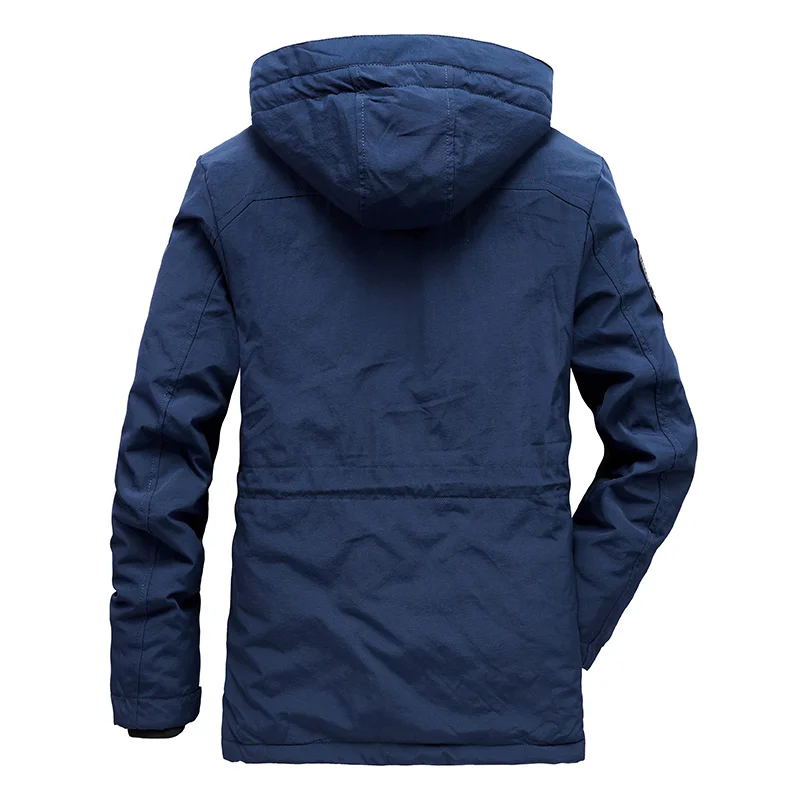 Winter Men's Long Parka Male Cotton-padded Jacket Fur Puffer Coats Mens Military Tactical Hat Detachable Outdoor Windbreaker
