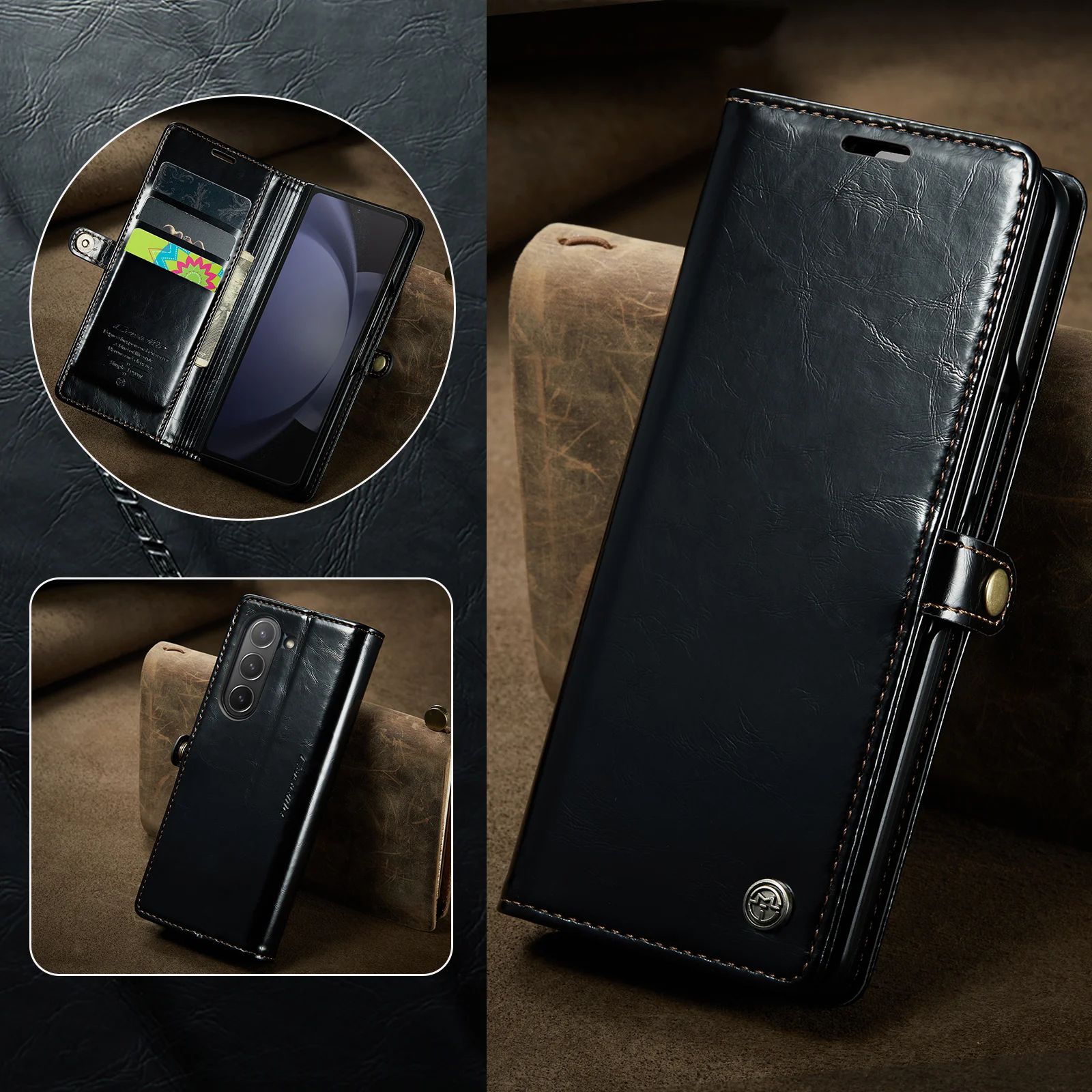 

Противоударный чехол-кошелек для Samsung Galaxy Z Fold 5 Fold5 5G Fold4 Fold3 Fold 4 3, аксессуары для телефона, чехол с отделением для карт
