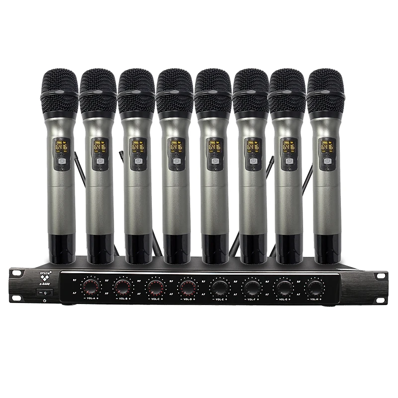 EPXCMX8600UHF8ChannelWirelessHandheldLapelClipHeadGooseneck