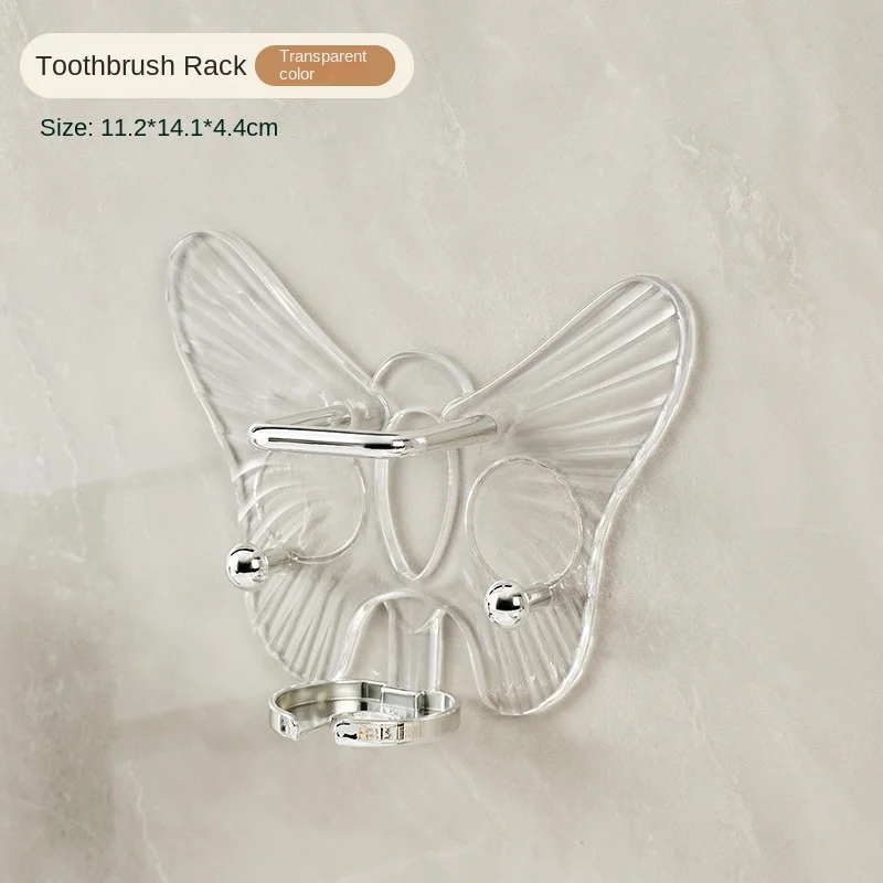 Toothbrush Holder Multi-functional Storage Rack Light Luxury Bathroom Perforation-free Wall Hanging Toothbrush Storage Rack