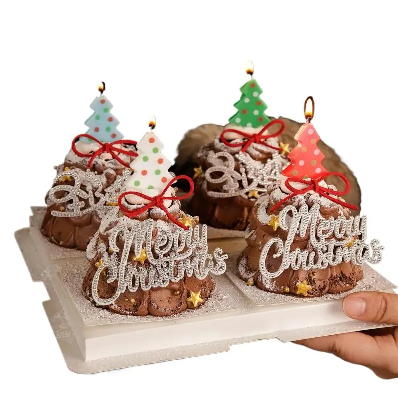 1/5PCS Christmas Candles. Birthday Cake Decorations. Kids Birthday Colored Candle Holiday Party Star Candle Dress Up