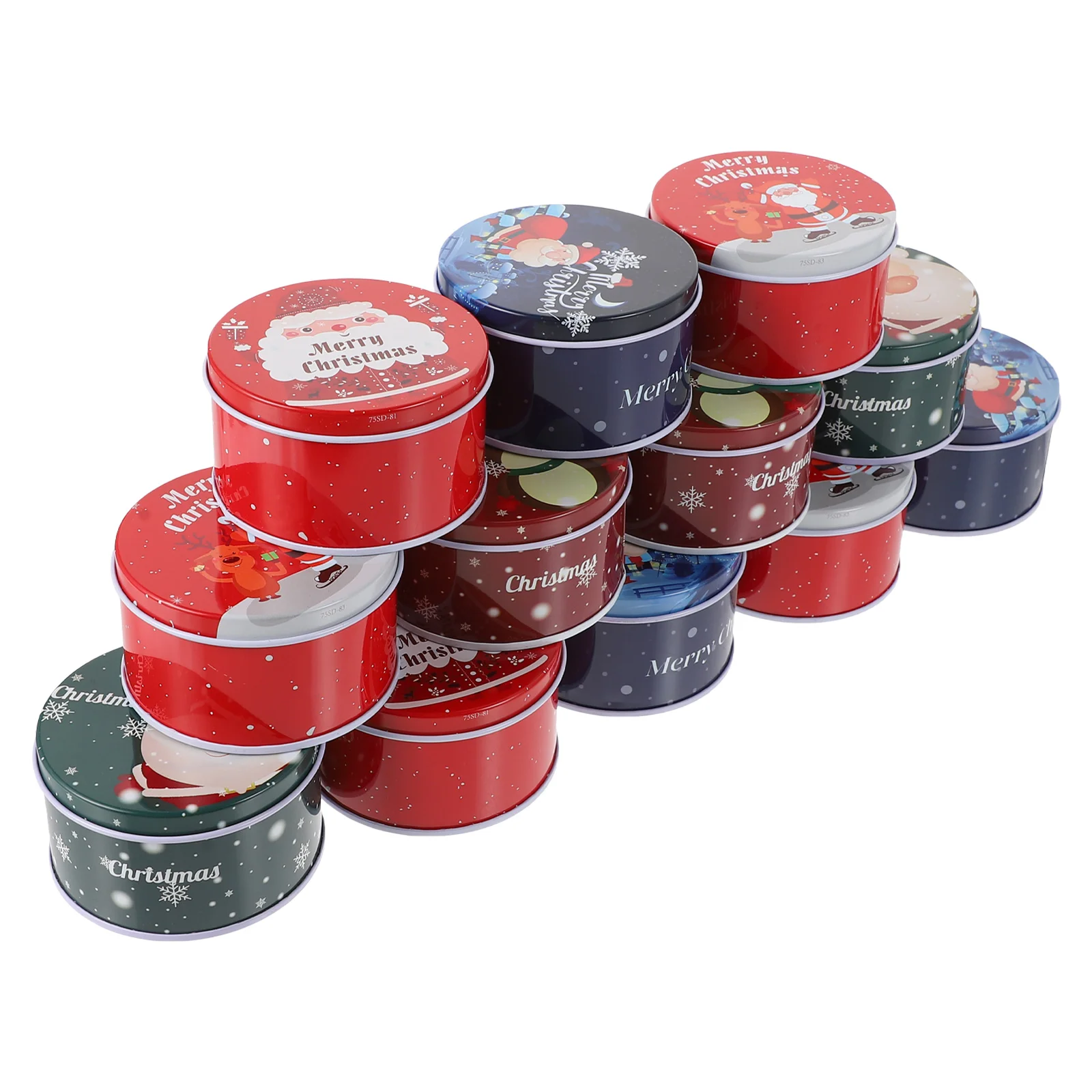 

Christmas Tinplate Candy Boxes Cookie Container For Gift Tins With Lids Christmas Cookie Jar Candy Tin Boxes (Mixed Color)