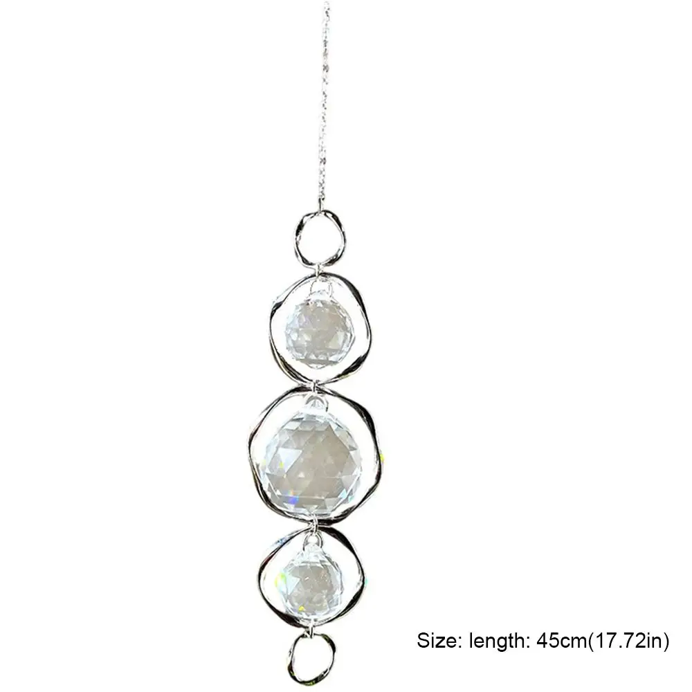 Crystal Glass Sun Catcher Accessories Curtains Embellishment Rainbow Prisms Pendant Hanging Decoration Gold Silver Drop Ornament