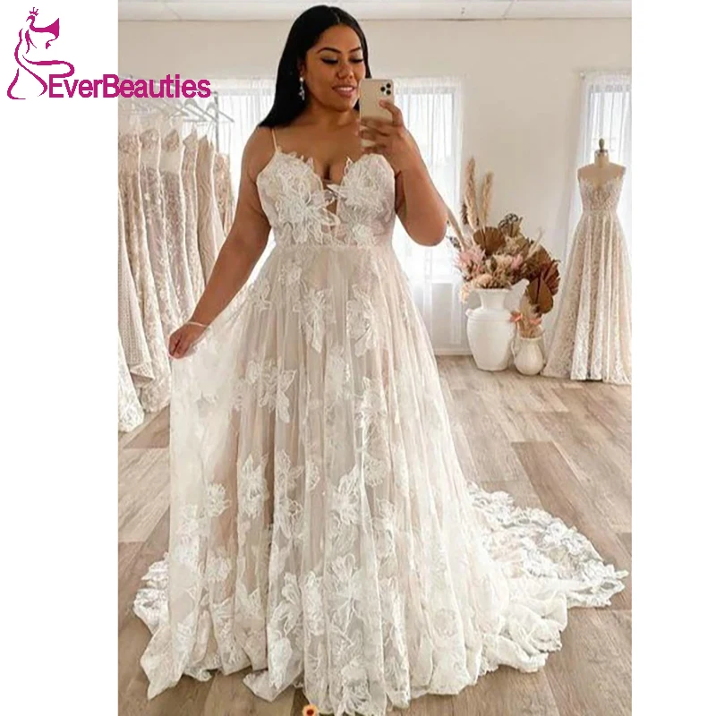

Lace Boho Wedding Dresses for Bride Sweetheart Vestidos De Novia Beach Wedding Gowns Robe De Mariee A-Line Bridal Gowns