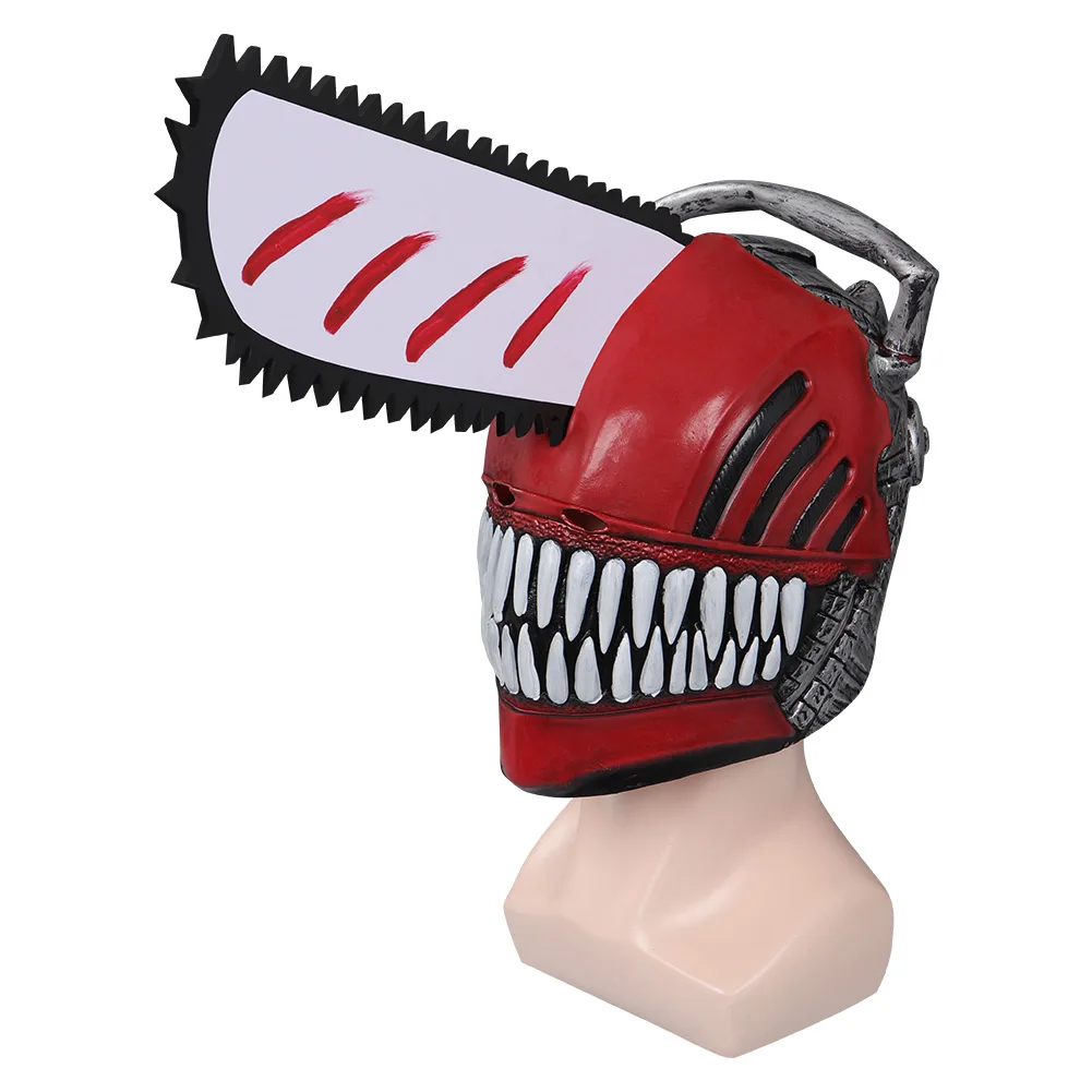 BravoPlay Deluxe Anime Chainsaw man Denji Mask Pochita Denji Mask Full Head  Latex Halloween Costume Party