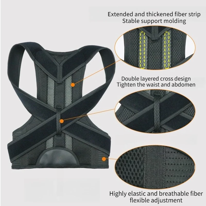 New Upper Back Posture Corrector Posture Clavicle Support Corrector Back Straight Shoulders Brace Strap Correctpor