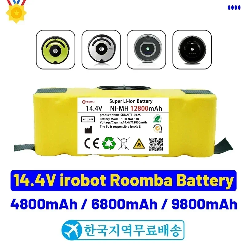 Nuova Batteria 12.8Ah Per Irobot Roomba 500 600 700 800 900 Serie Aspirapolvere Irobot Roomba 600 620 650 700 770 780