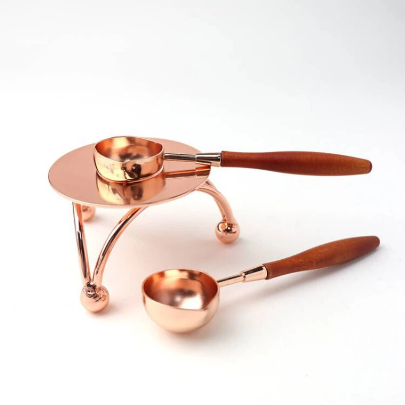 Retro Fire Paint Wax Spoon Tool Wooden Handle