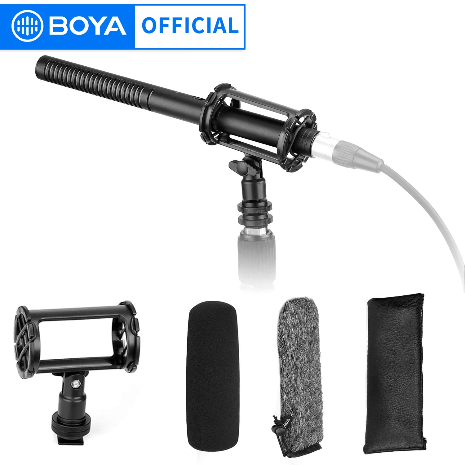 Interview Shotgun Microphone XLR BOYA Pro Broadcast Quality Mic BY-BM6060 for Canon Nikon Sony Camcorders shotgun microphone