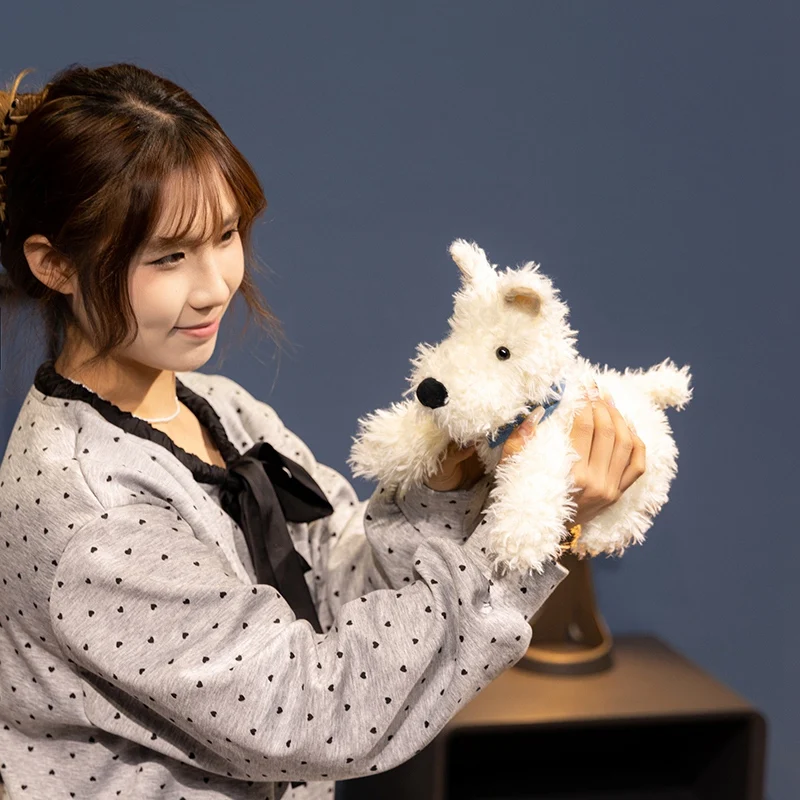 Hot 1Pc 20/24cm Lovely West Highland White Terrier Plush Toy Kawaii Scarf Dog Dolls Western Highland Dog Plushie Toy Nice Gift