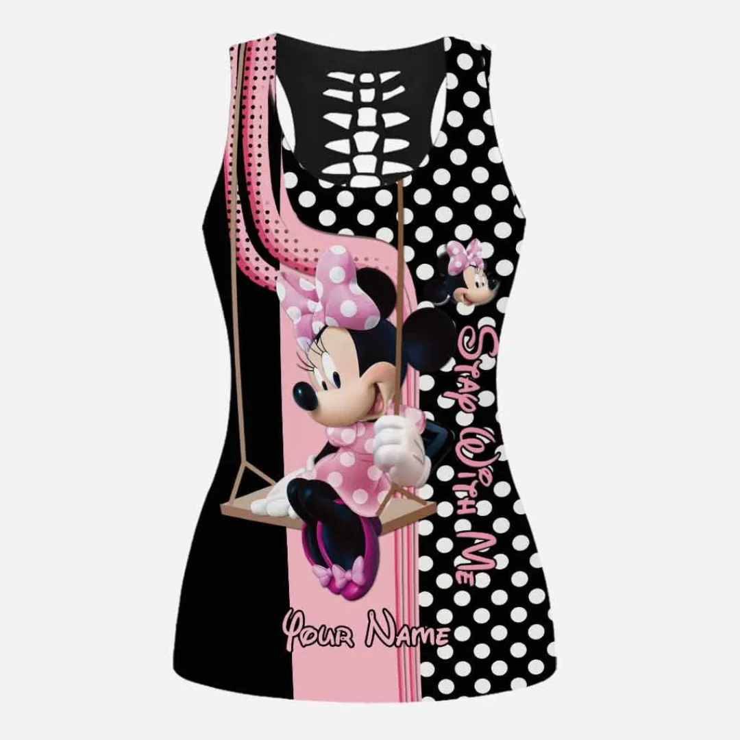 Mickey Minnie Women's Hollow Vest + Women's Leggings Yoga Suit