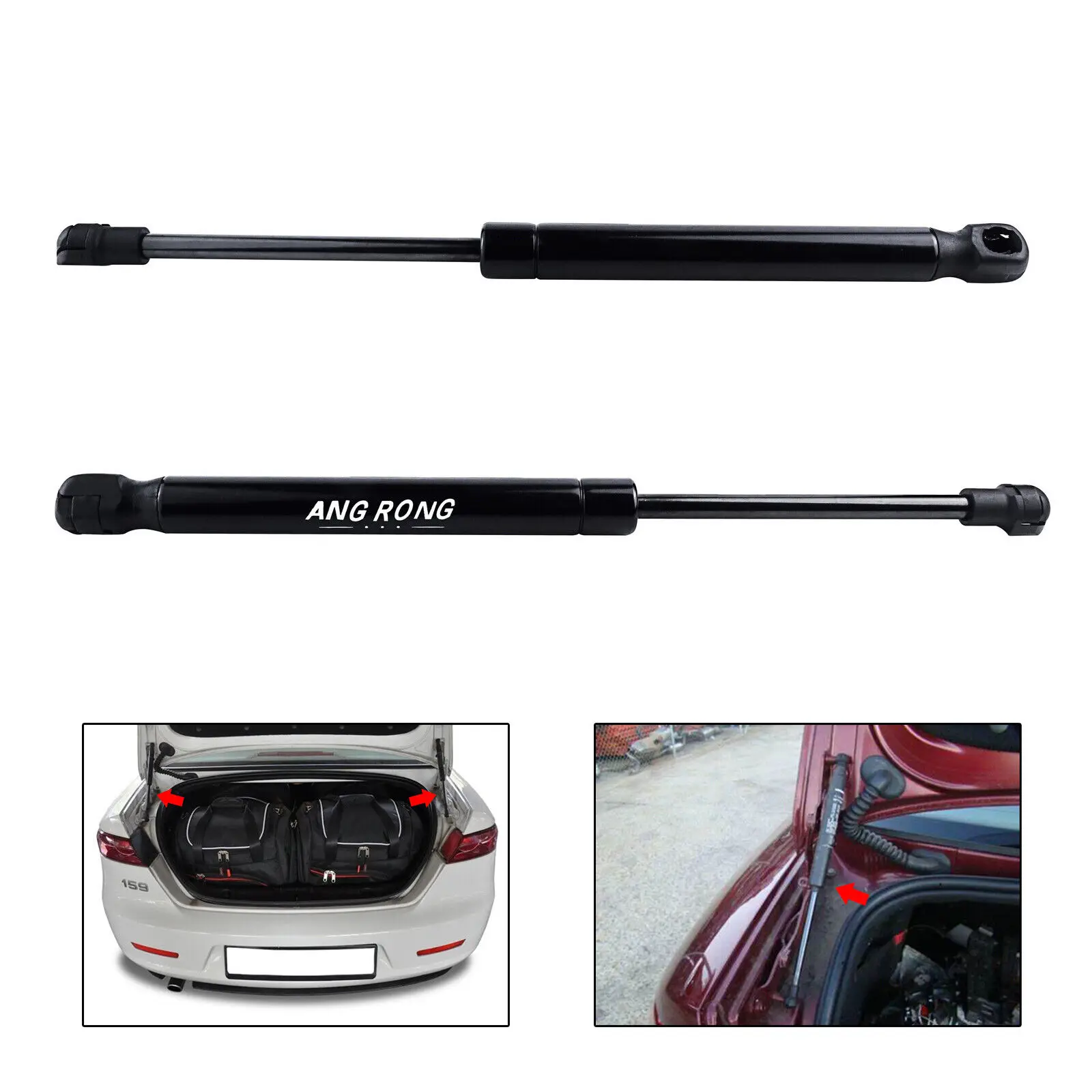 2 Amortiguadores de Gas para Maletero Trasero para Alfa Romeo 159 Saloon 939 Sedan 2005-11 OEM 60680087