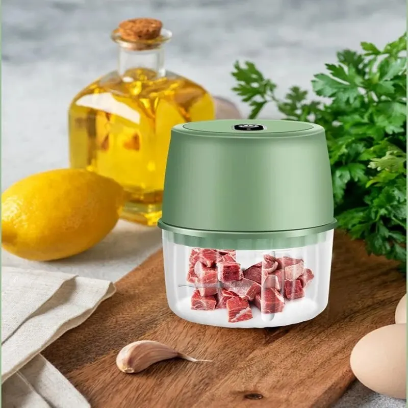 Electric Garlic Chopper Electric Garlic Press Home Complementary Food Machine Wireless Mini Crusher Cross-Border