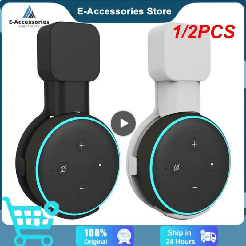 Supporto Per Montaggio A Parete Echo Dot 1/2Pcs, Staffa Di Gestione Del Cavo Per Altoparlante Alexa Echo Dot Di Terza Generazione (Spina Eu Us Uk)