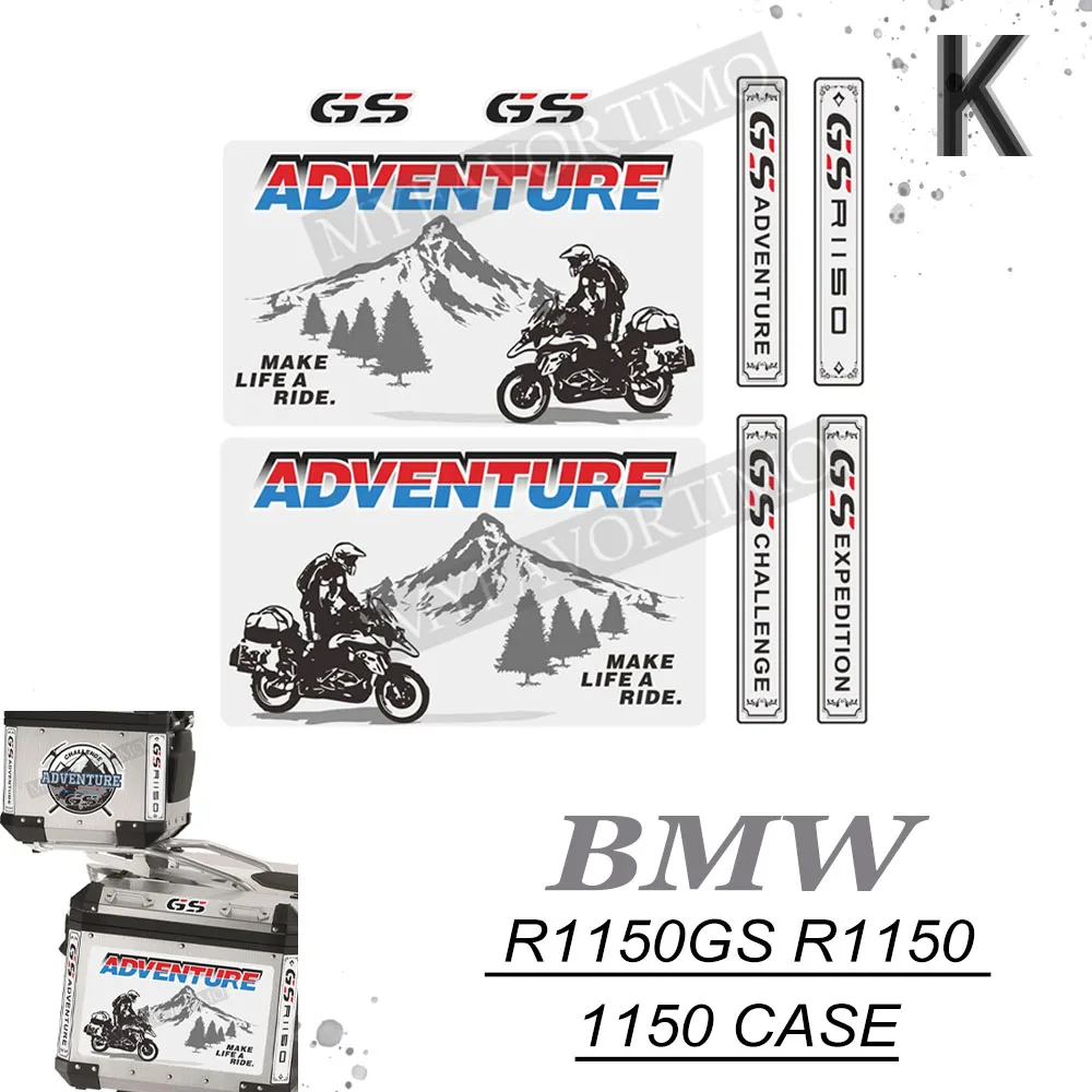 Moto Tail Top Side Boxs Custodie Panniers Bagagli Adesivi In Alluminio Decalcomanie Adv Gs Adventure Per Bmw R1150Gs R1150 1150 Case