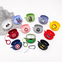 Cartoon Marvel Batman Case for Huawei Freebuds 5i / 4i Bluetooth Headset Silicone Soft Shell Earphone Cover with Keyring