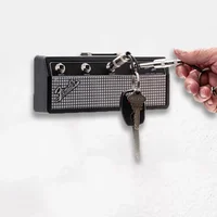 Creative Fender Radio Plugs Key Holder Retro Wall Mounting Keys Holder Jack Zinc Alloy Key Organizer Music Key Storage Frame 1