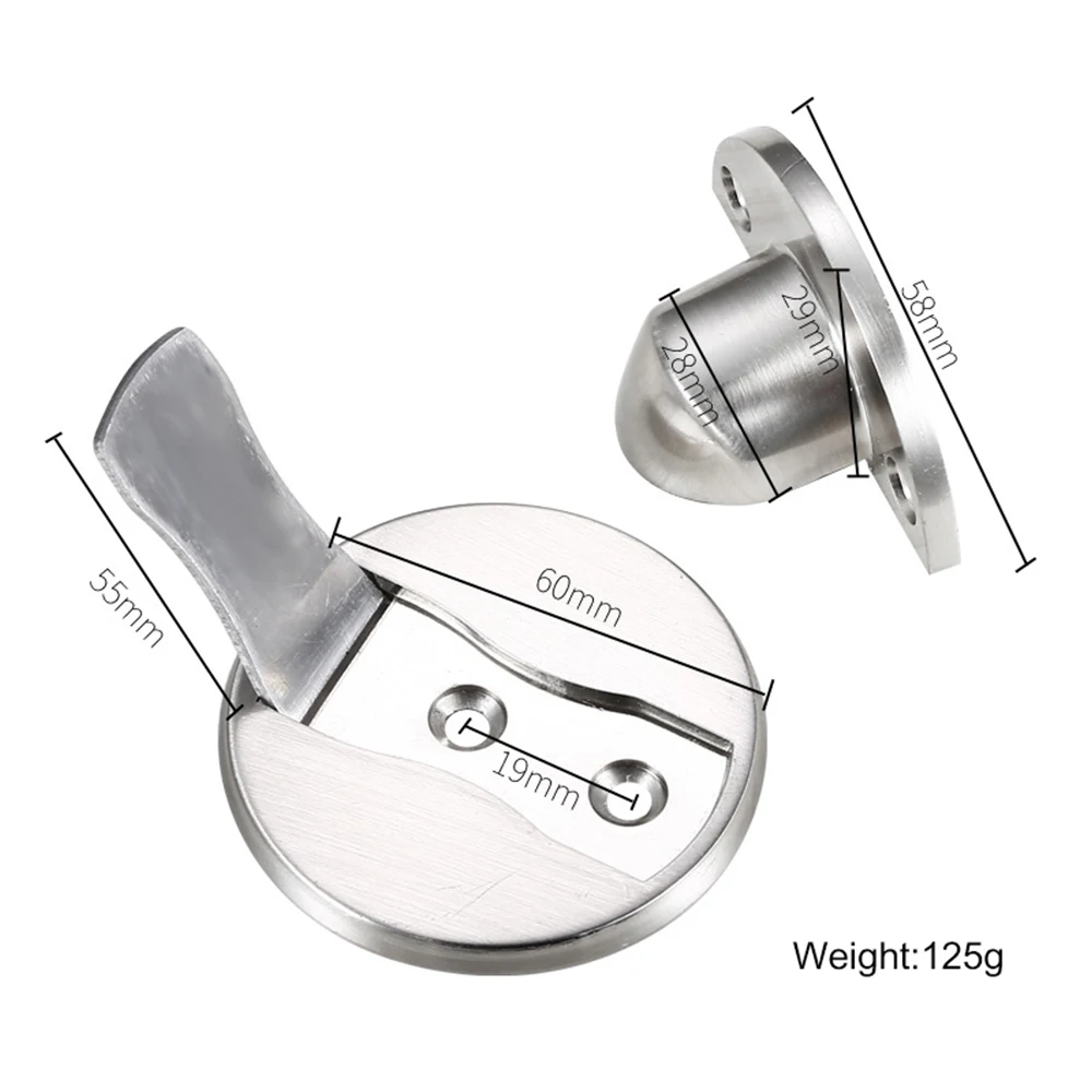 Stainless Magnetic Door Stops Steel Door Stopper Hidden Holders Catch Floor Nail-free Doorstop Furniture Hardware