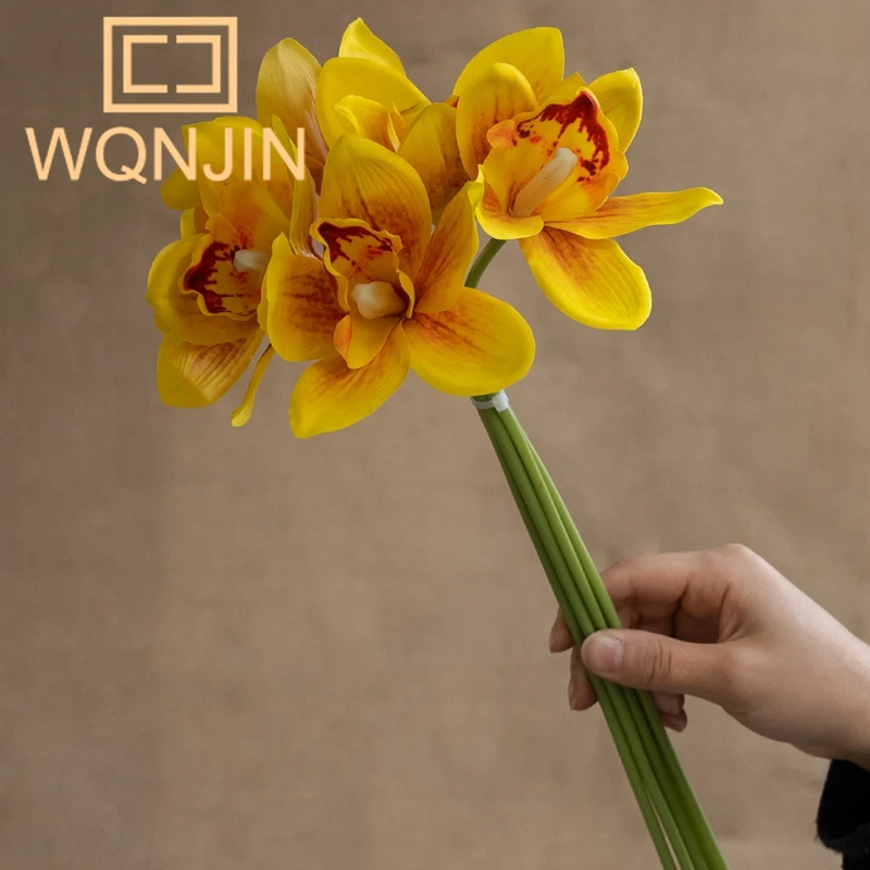 NEU 6 Stück/Set Herbst Schmetterlingsorchideen-Vasen für Heimdekoration Hochzeitsdekoration Pflanzen Weihnachtsgeschenke Künstliche Blumen