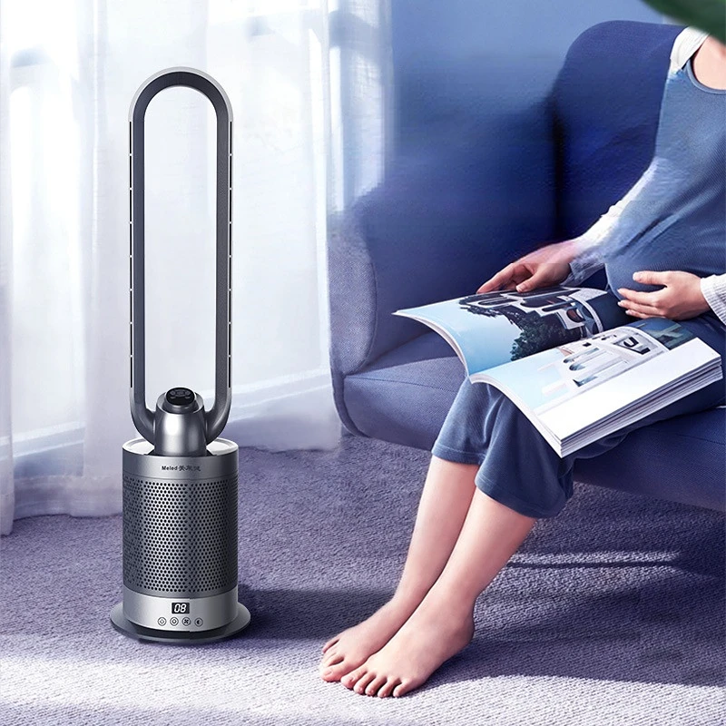 New Negative Ion Air Purification Energy-saving Fan Heater Vertical Cold  and Warm Dual-purpose Floor Bladeless Fan Home Heaters