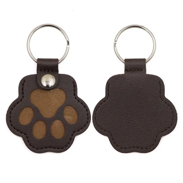 Pet Hair Memorial Keychain PU Leather Keepsake Locket for Cat Dog Fur Pet Hair Storage Pendant Handbag Hanging Accessories 6
