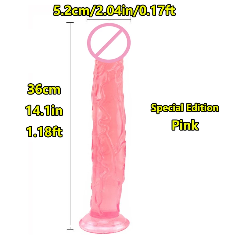 Realistic Soft Jelly Dildo With Suction Cup For Anal Play_voghion.com