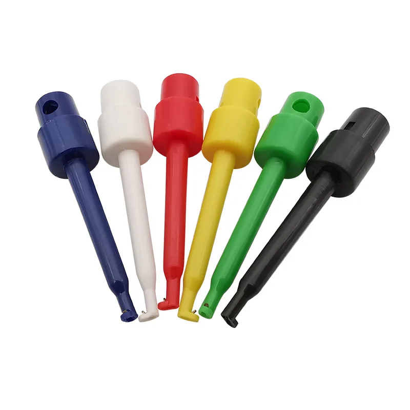 

10Pc Test Hook Clip 42 мм /58 мм мини-одиночный испытательный зонд электронный захват захвата вокруг мультиметра крокодиловый крючок тест Clip DIY инструмент