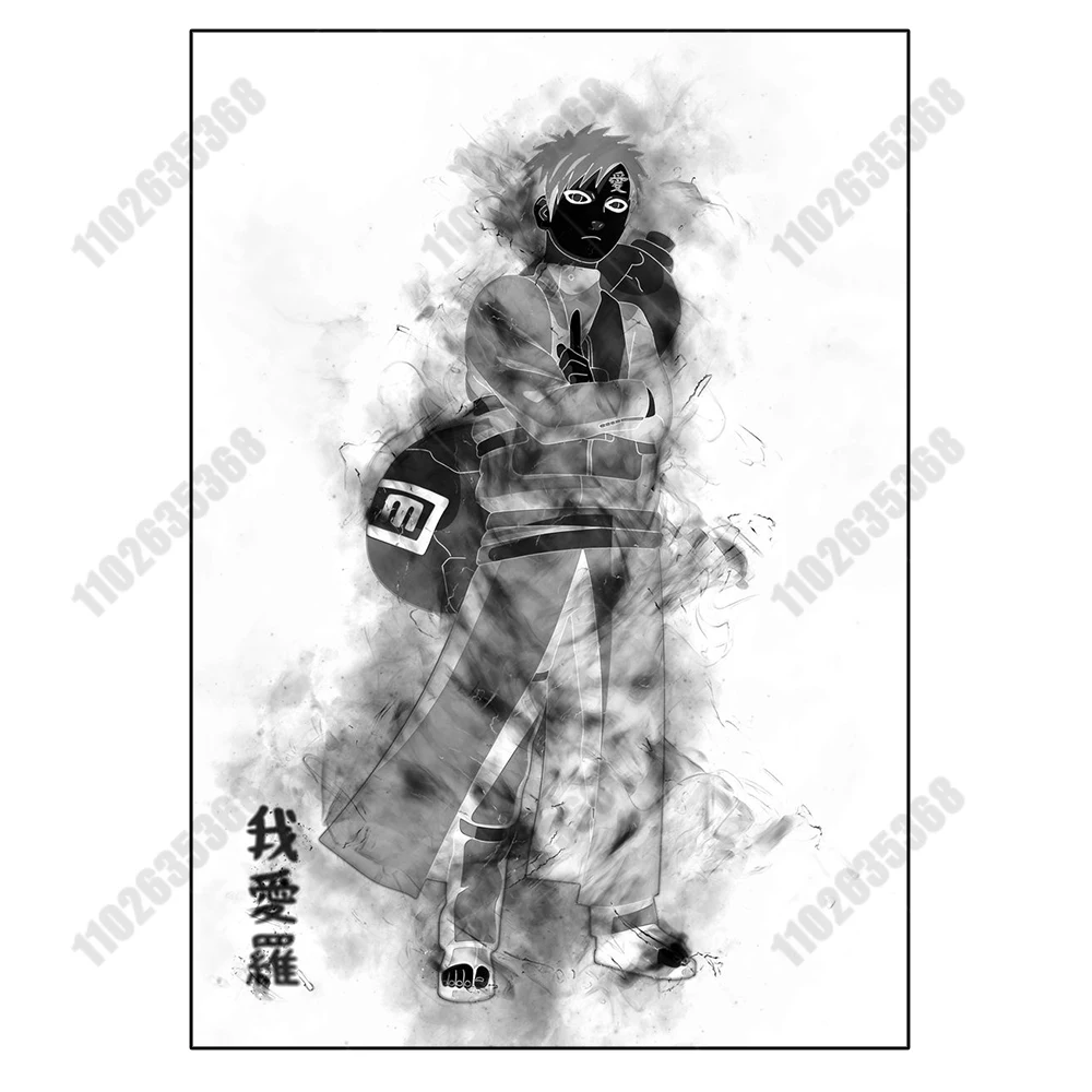 Póster de anime periférico de Naruto, arte de pared, pintura en lienzo, imagen moderna de dibujos animados, impresión, decoración de la habitación del hogar, regalo para niños