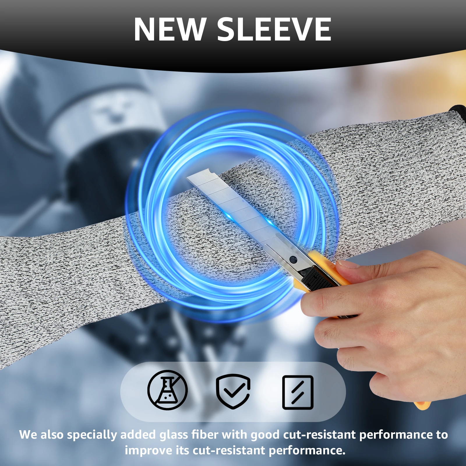 Breathable HPPE Cut Resistant Anti-Puncture Gloves Arm Protection Gloves Arm Sleeve  Long Arm Cover Work Safety Protective 3