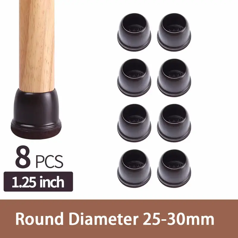8PCS Upgraded Chair Leg Covers Silicone Anti-Slip Felt Furniture Feet Protectors from Scratches for Hardwood Floor Reduce Noise - Image 19