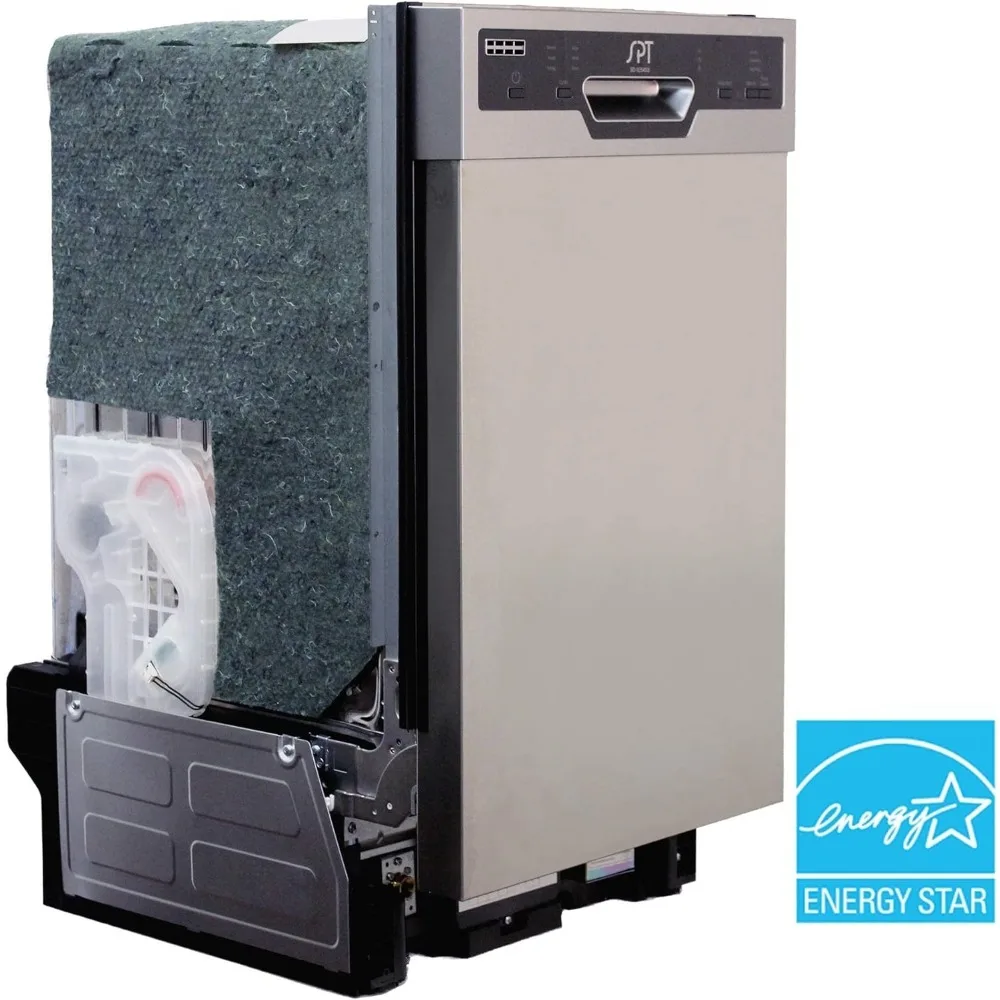 18&Prime; Wide Built-In Stainless Steel Dishwasher w/Heated Drying, ENERGY STAR, 6 Wash Programs,