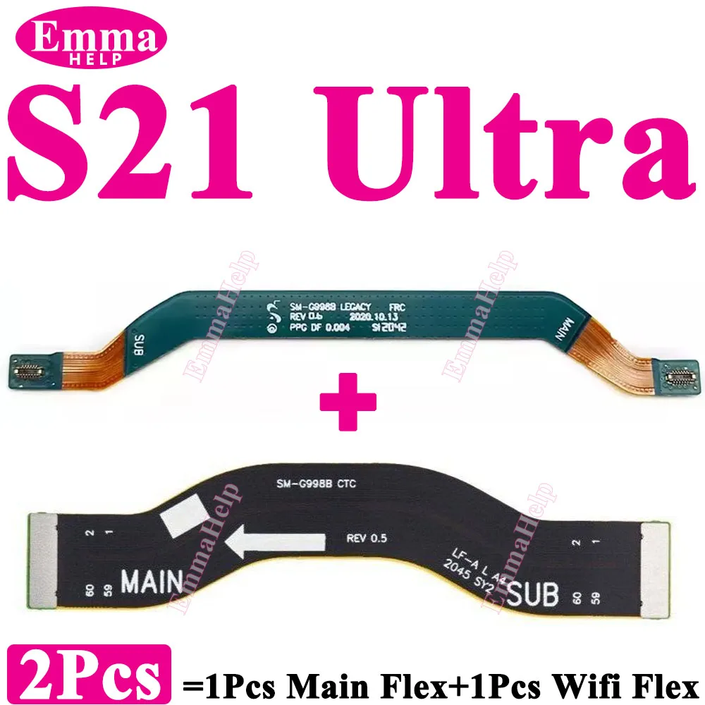 2Pcs Wi-Fi Signal Antenna Main Board Connector Motherboard Main Flex Cable For Samsung S20 S21 S24 Plus S22 S23 Ultra S928 S908