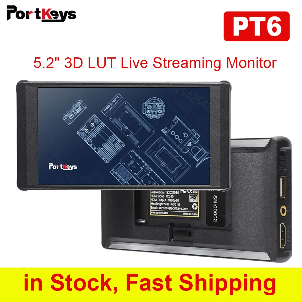 Portkeys-PT6-5-2-inch-3D-LUT-Live-Streaming-Monitor-Touch-Screen-600nit ...