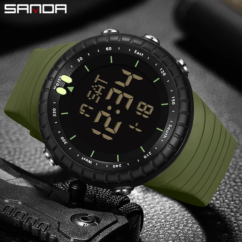 Luxury Waterproof LED Digital Sport Watch for Men - Shockproof with Alarm Clock