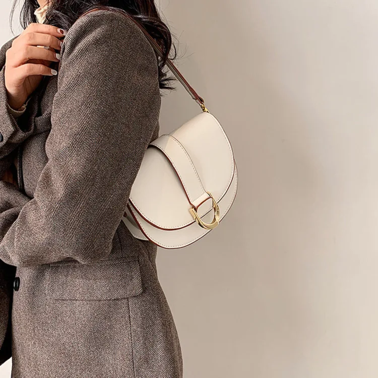 Sac de niche pour femme, nouvelle texture tendance d'automne et d'hiver, sac de selle à main, sac à bandoulière simple, sac à aisselle_voghion.com
