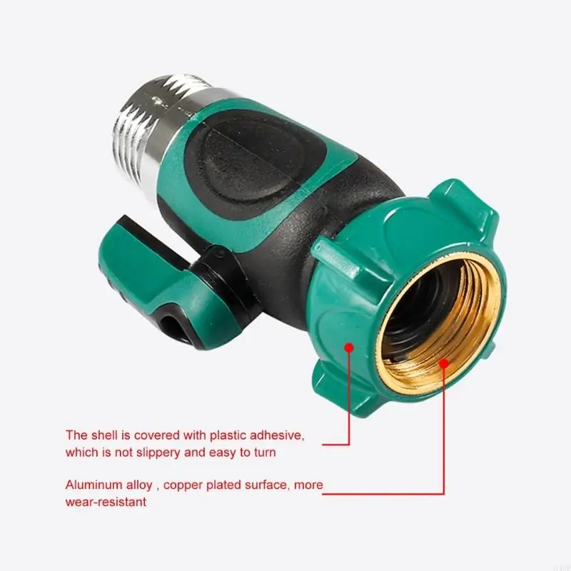 Portable Sturdy Plastic Water Hose Shut Off Valves Set for Rain Barrels With 3/4" Thread and Pipeline Tape Daily Use