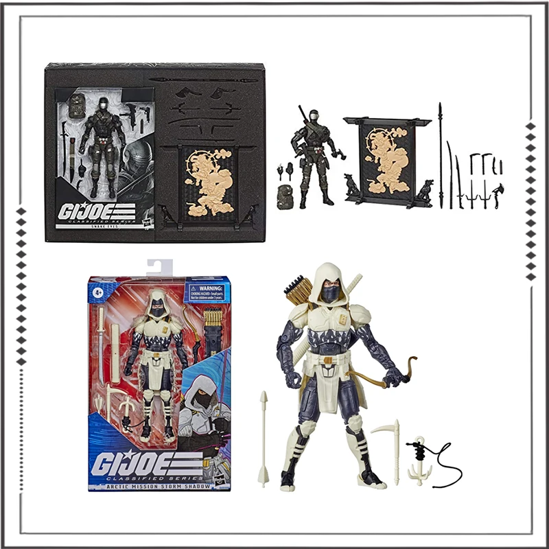 

Anime GIJOE Classified Series Figure Snake Eyes Arctic Mission Storm Shadow Action Figurine Model Collectible Toy Christmas Gift