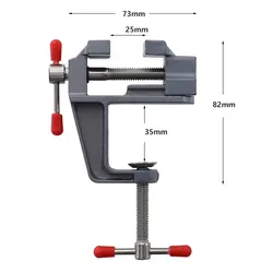 Multi-Functional Aluminum Alloy Table Bench Clamp Vise (Silver)