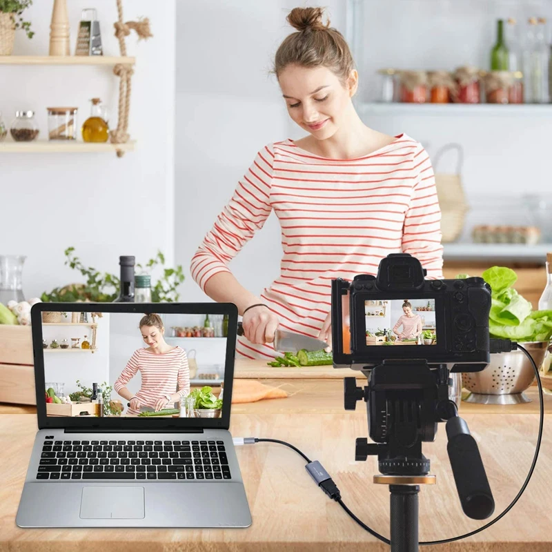 A02R 비디오 캡처 카드 USB 3.0 HD 오디오 캡처 카드 4K 60FPS 게임 실시간 스트리밍 비디오 레코더 캡처 장치